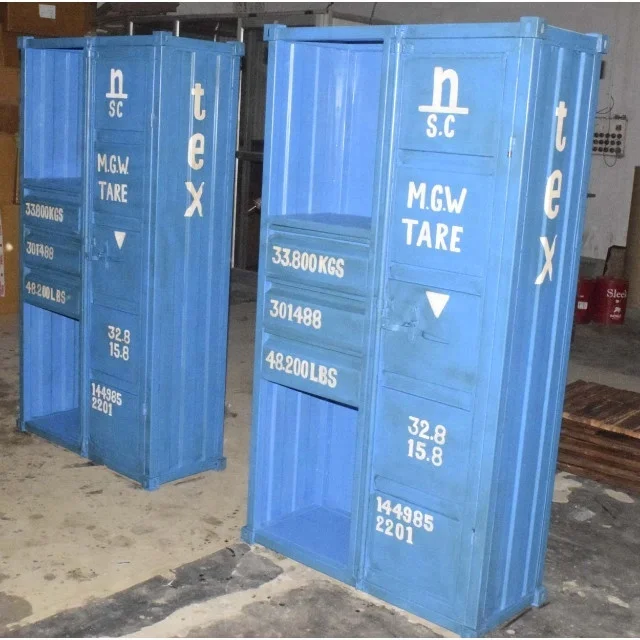 Shipping Container Style Iron Drawer Storage Display Locker Cabinet Office Home Workshop Hotel Farmhouse