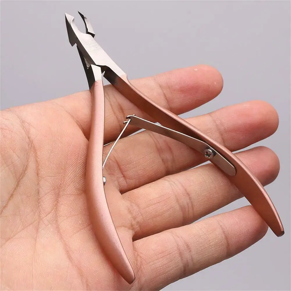 
Titanium nail nipper+cuticle nipper rubber coating Non-slip handle 
