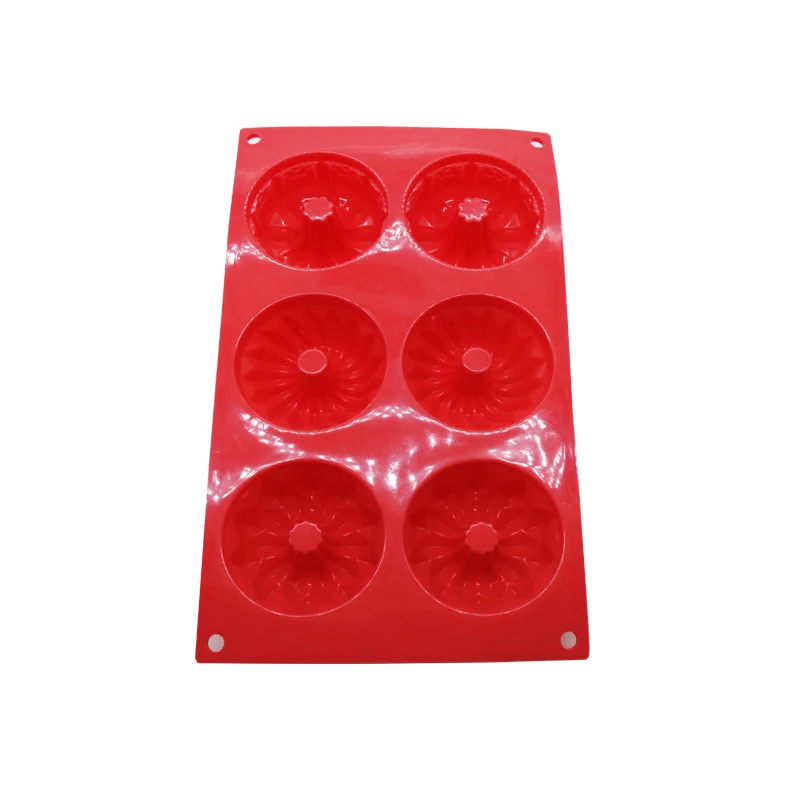 Cake Pan Silicone Cake Mold-6 Cavities Baking Mold, Bakeware Nonstick Silicone Cake Tools Moulds 100pcs Rich Experience 152g