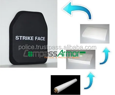 The Lightest bulletproof plate NIJ III Level Pure Polyethylene Armor Plate