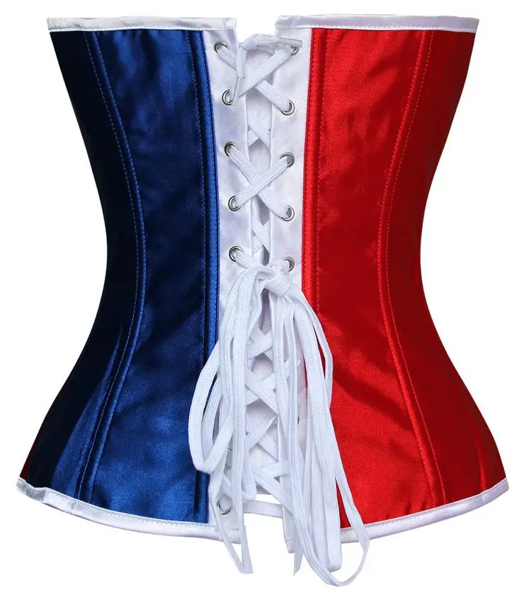 France Flag Corset Women Waist Trainer Shapewear Ladies Body Shaping Slimming Belt Control Panties High Waist Girdle with Hooks