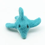 FCT-023, Wool Felt Dolphin for Cats, Felted by Skilled and Talented Women Artisans of Nepal from Eco-friendly New Zealand Wool