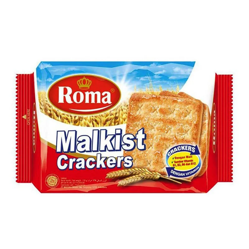 Индонезия Roma Malkist 135gr x 30 крекеры для печенья