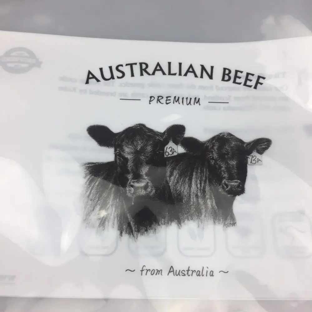 Custom Printed Clear Plastic Food Packing Nylon Retort Three side sealing Pouch Bag