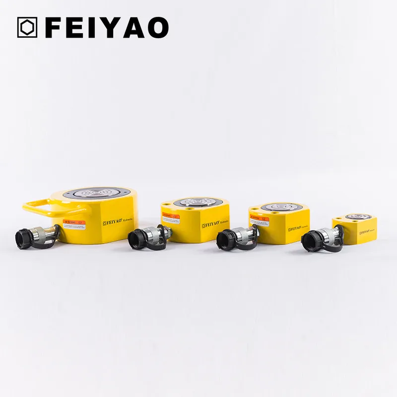 100 ton hydraulic cylinder high tonnage Single acting ultra low height electric hydraulic cylinder