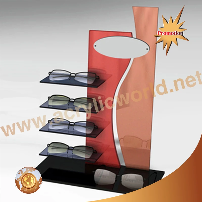 Factory acrylic eyewear display stands contact lens display case eyewear window display