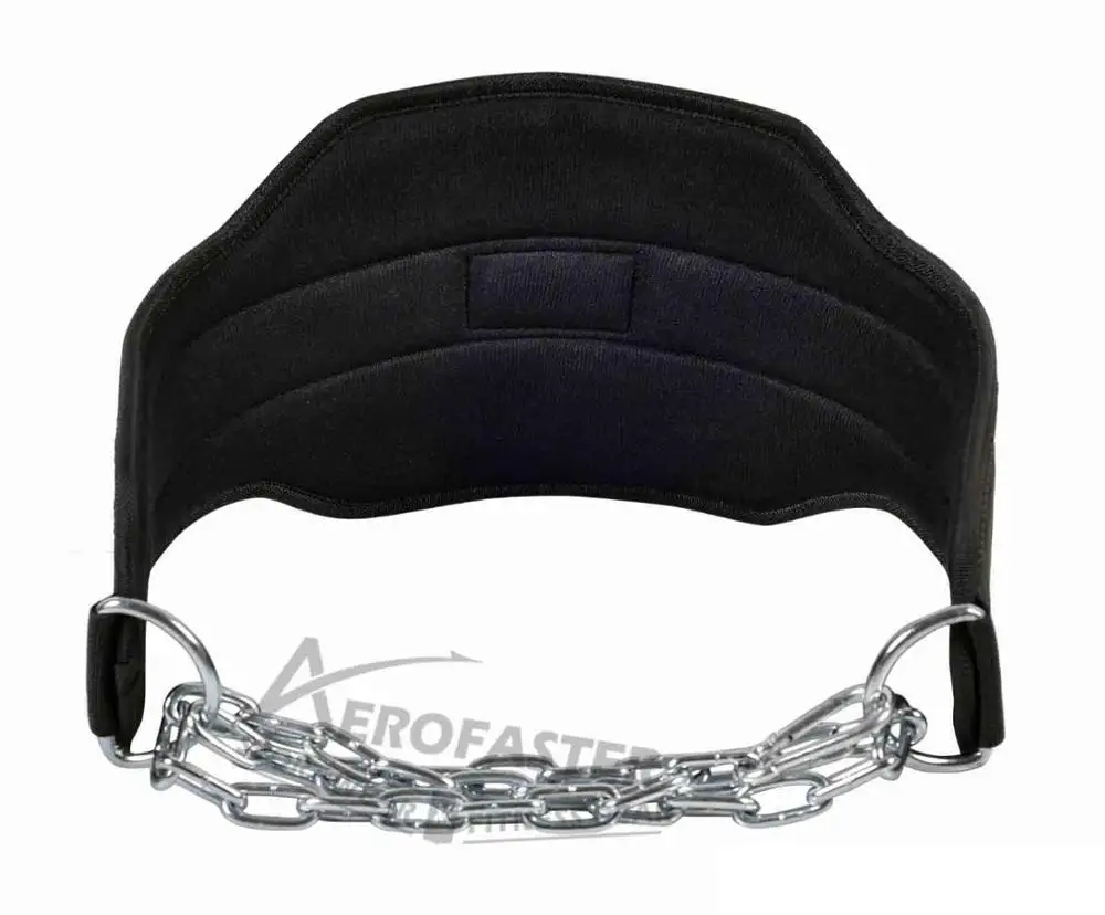 Heavy Duty 36-Inch Dip Belt Steel Chain 6 Padded Neoprene Back Support Gym Training Bodybuilding Powerlifting Fitness Workout