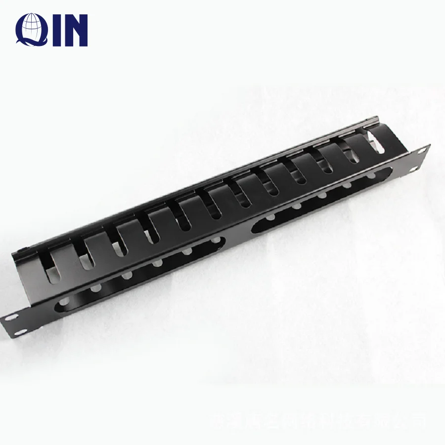 Односторонний органайзер для кабелей 2U с пластиковыми пальцами