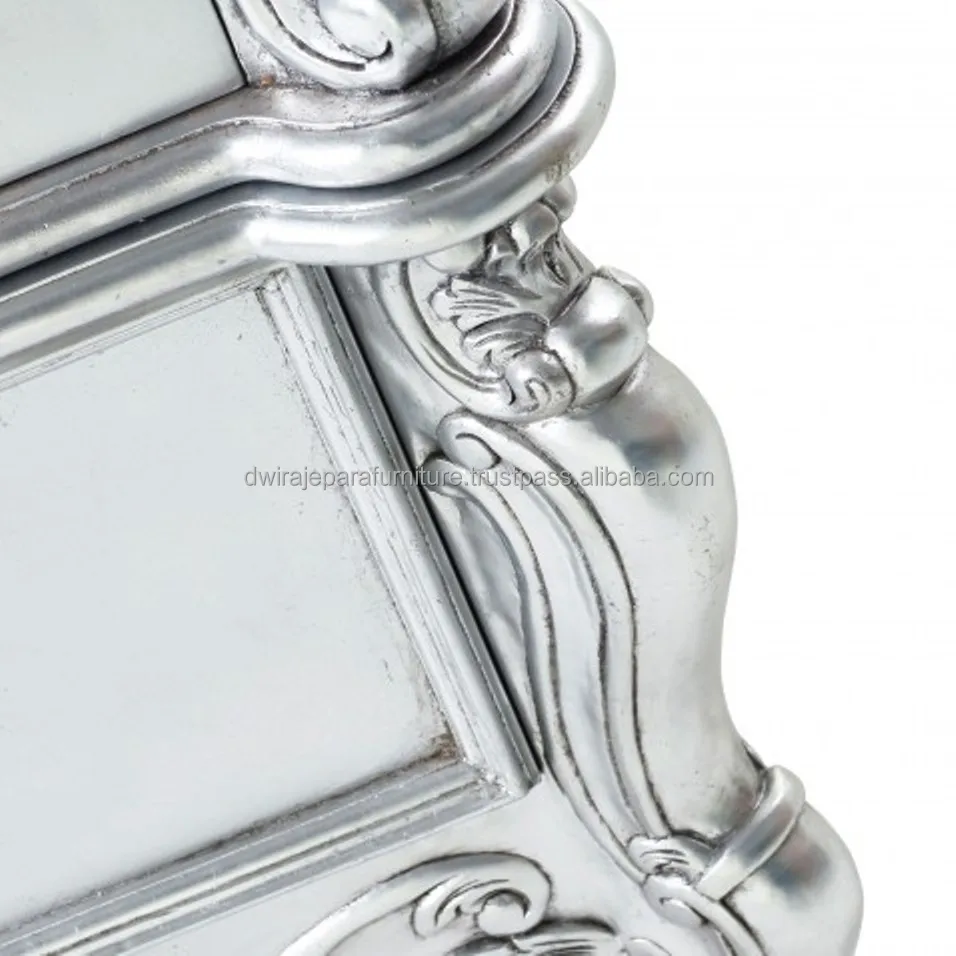 Bedroom Furniture Classic Silver Wardrobe Antique Style