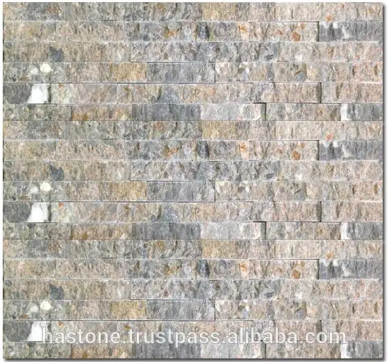 Multicolor Natural Stone Tiles Polished Split Finish Culture Stone for Bathroom & School Antacid Erosion Resistance Slate