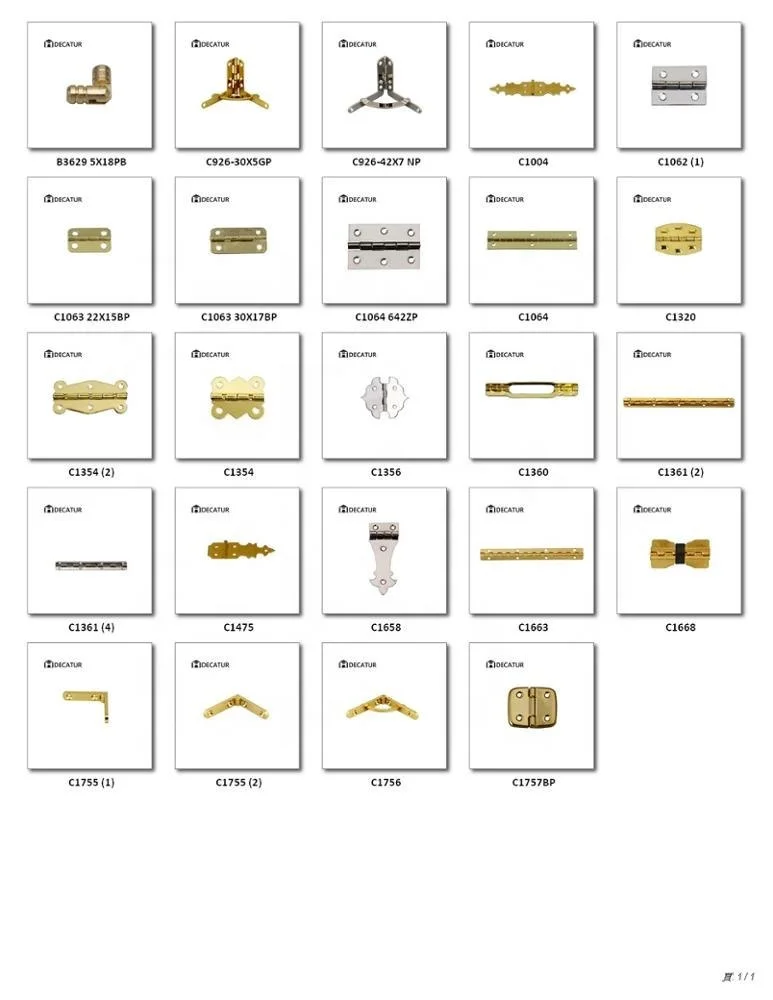 Small Box Ornamental Hinge Steel Jewelry Box Hinge