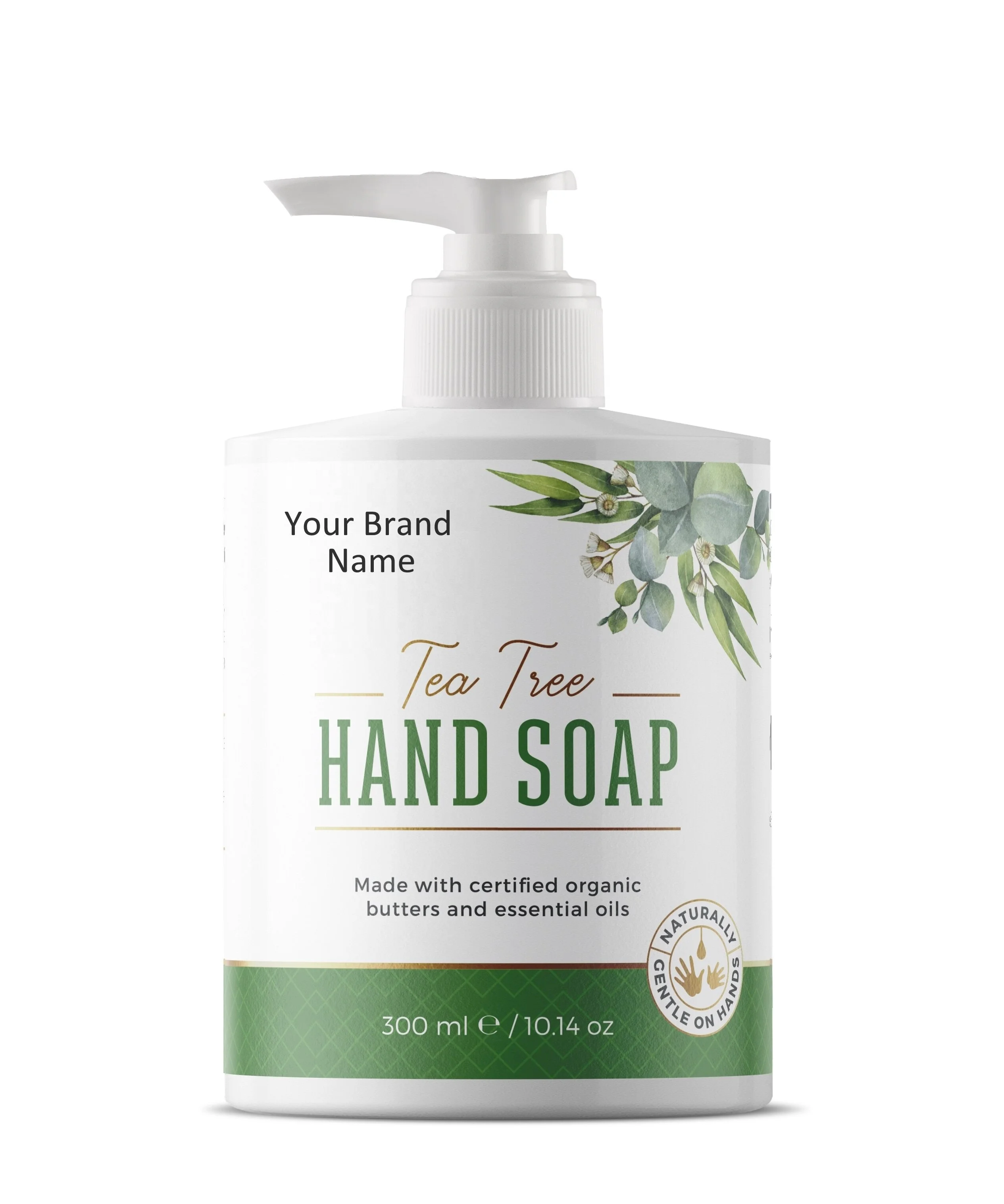 Natural Liquid Hand Soap With Tea Tree | Private Label | Wholesale | Bulk | Made in EU