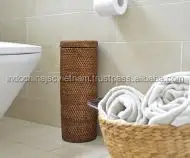 Rattan Roll Toilet Paper Holder