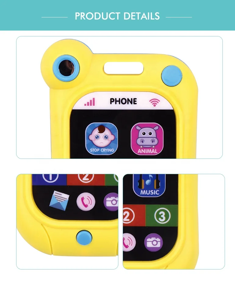Early Educational Learning Baby Cell Phone Toys Screen Touching Toddler Toy Mobile Phone Kids With Music And Light