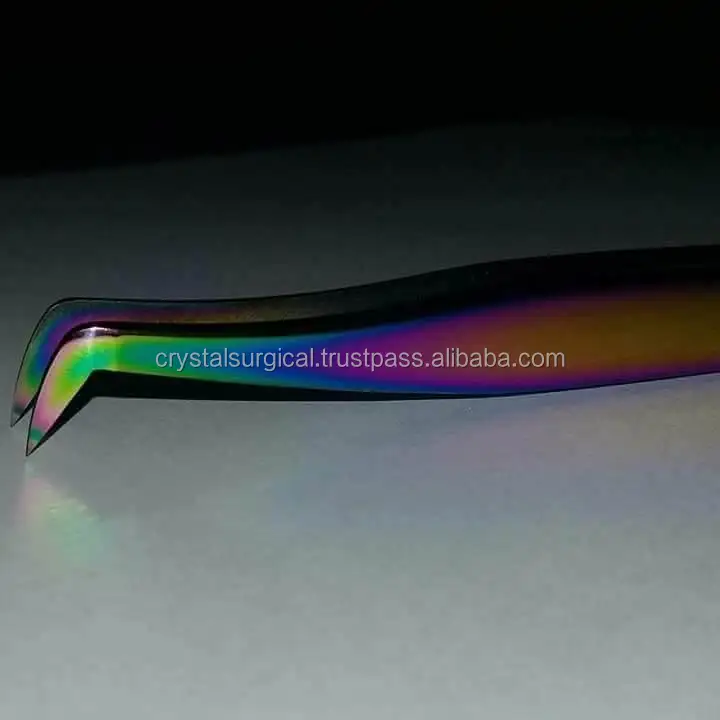 High Quality Rose Gold Wholesale professional German / Japanese stainless steel Private Label eyelash extension tweezers