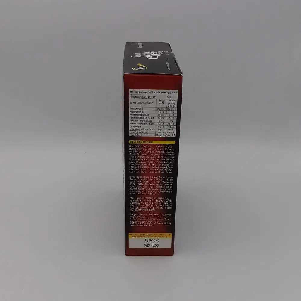 
4 In 1 Malaysia Premium Famous Durian White Coffee 