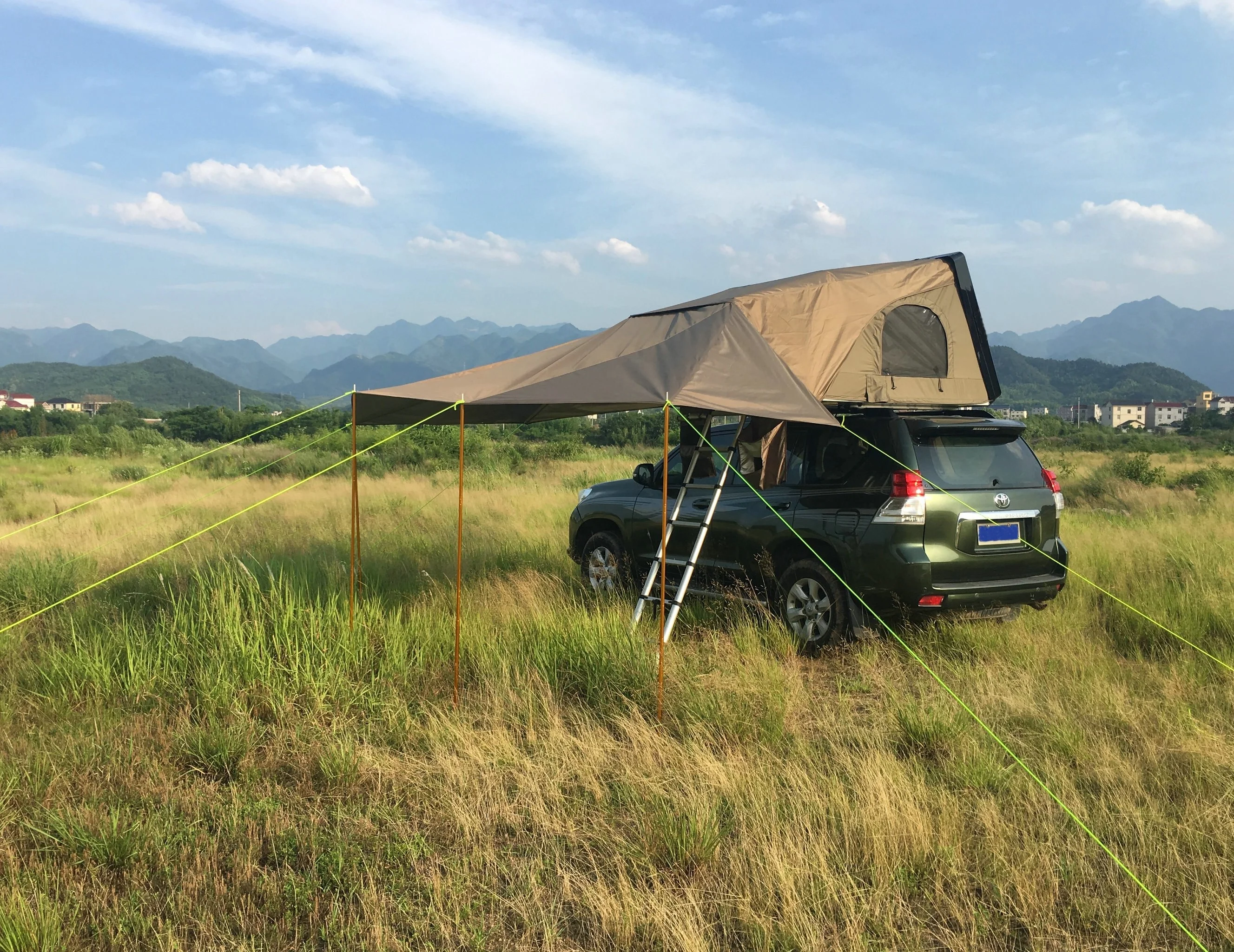 New design waterproof car roof tent retractable side awning for JWL-002