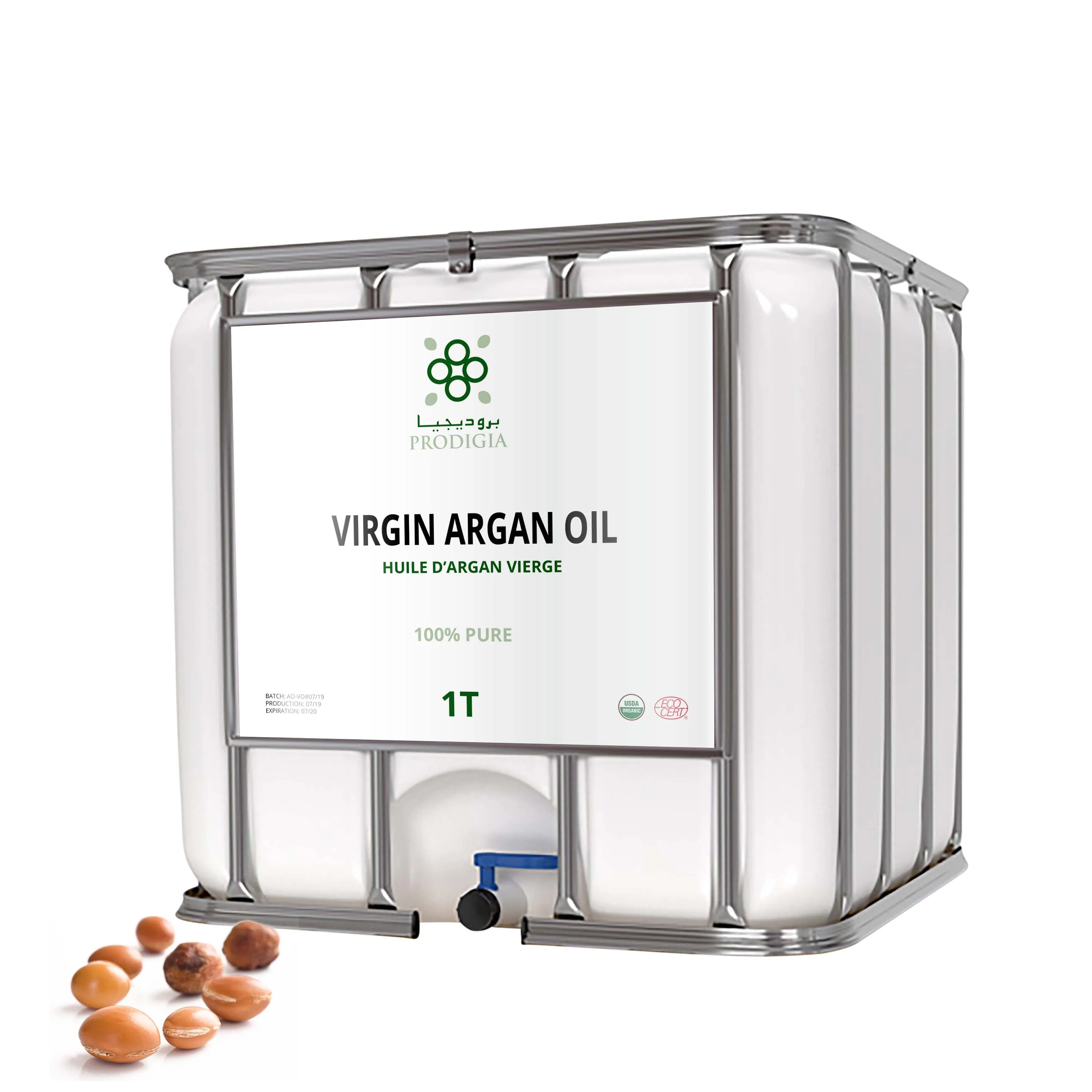 
Bulk 100% Organic Moroccan Argan Oil for Hair and Skin Premium Quality Ecocert/USDA - Private Label 