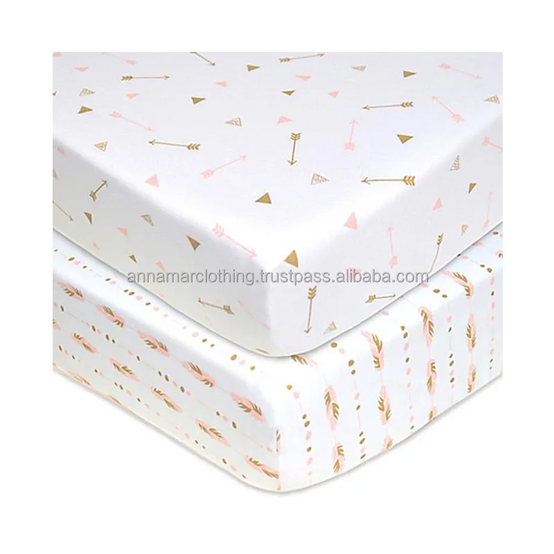 100% Soft Organic Cotton Eco Friendly Baby Crib Sheet