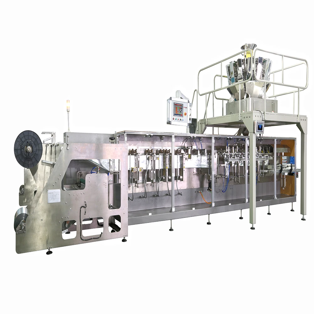Horizontal Automatic Packing Machine with Multihead Weigher for Popcorn Dried Fig