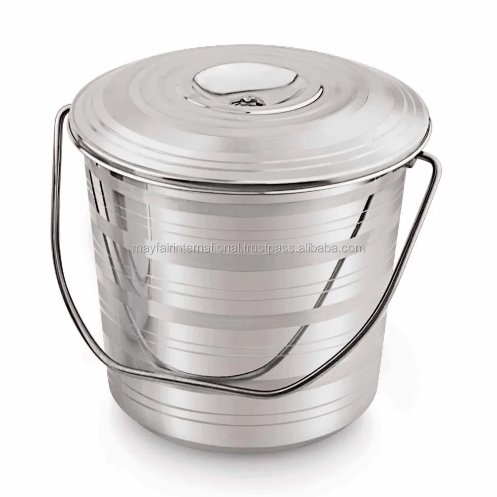 Stainless Steel Bucket With Cover