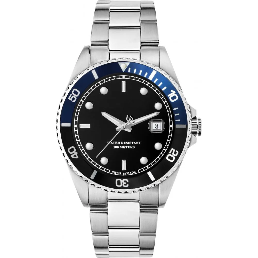 Часы из нержавеющей стали Мужские автоматические часы 100 м водонепроницаемые с пользовательским дизайном и принимаются небольшие заказы