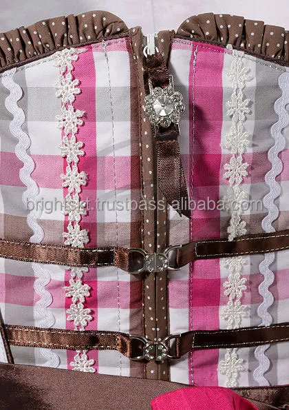 Dirndl Dress Women Oktoberfest Costume Plus Size Plaid German Oktoberfest Beer Girl Costume Beer Wench Biergarten Uniform