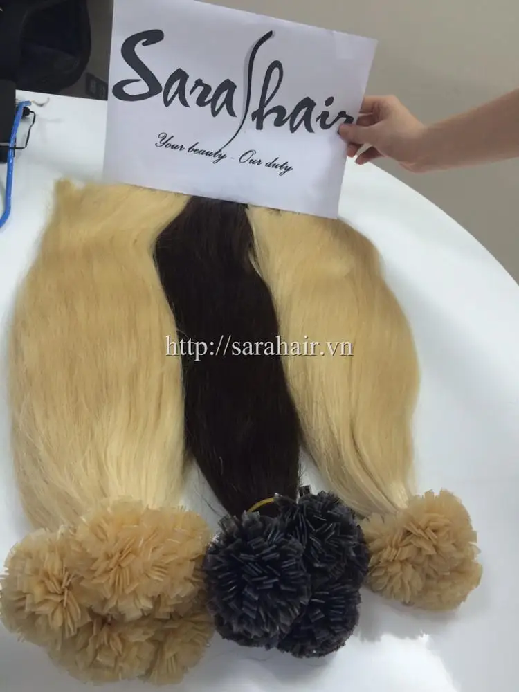 Ideal cuticle aligned human hair wholesale Vietnamese nano ring human hair extensions OEM ODM