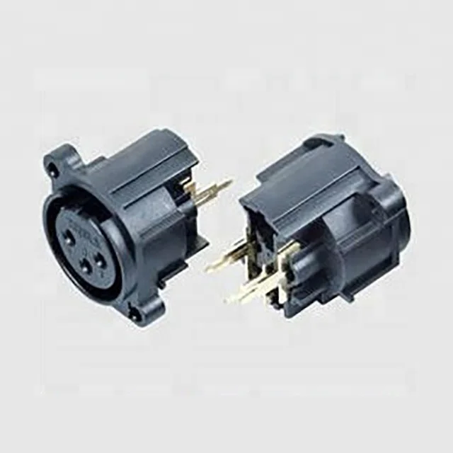 XLR female Connector panel mount 3 4 5 pin CE ROHS KLS1-XLR-S09 5 pin male xlr connector