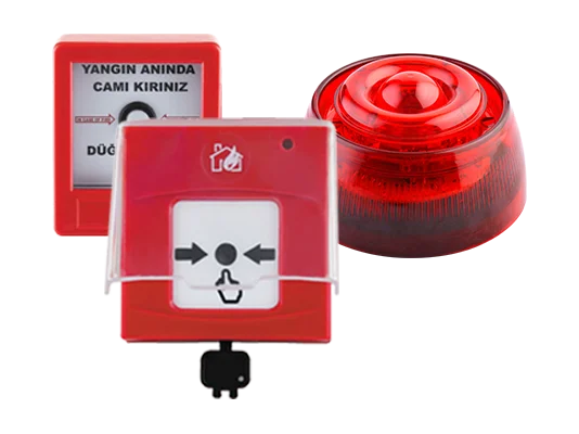 Fire Alert Products 12V - 24V - 220V Plastic Resettable Fire Alarm Siren , Fire Alarm Button