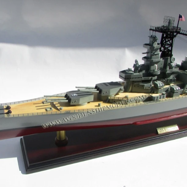 USS WISCONSIN WOODEN BATTLE SHIP - WOODEN SHIP
