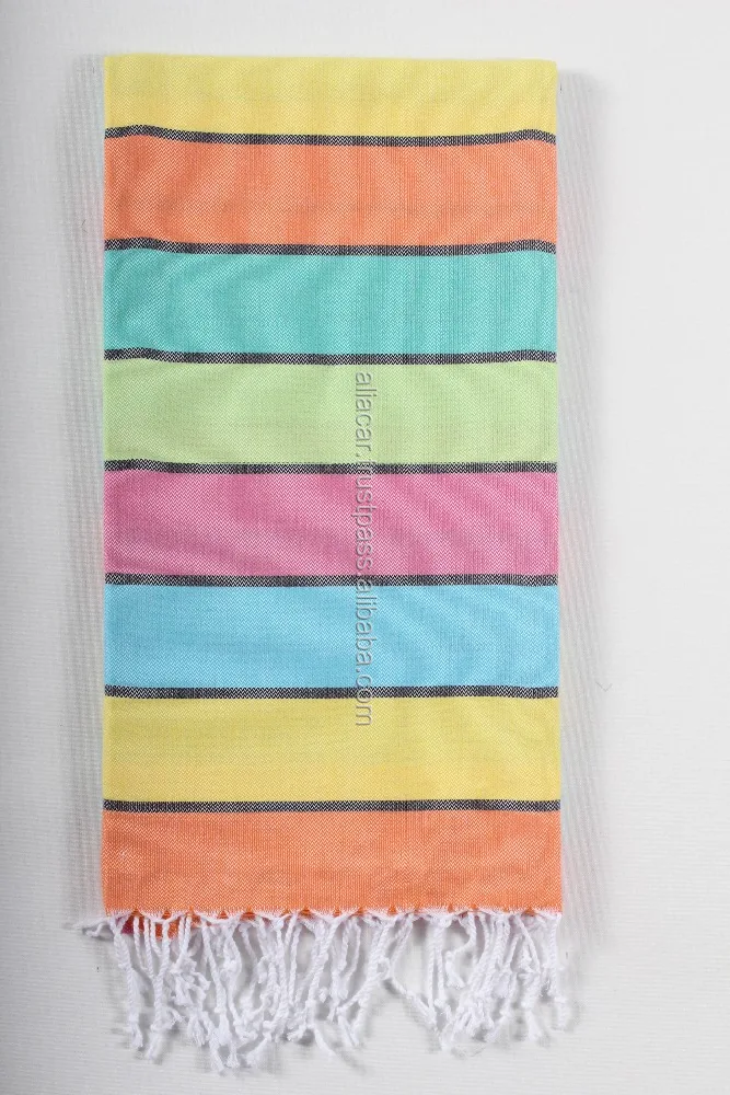 90*180 Colourful Peshtemal, Beach, Fouta, Turkish Towel