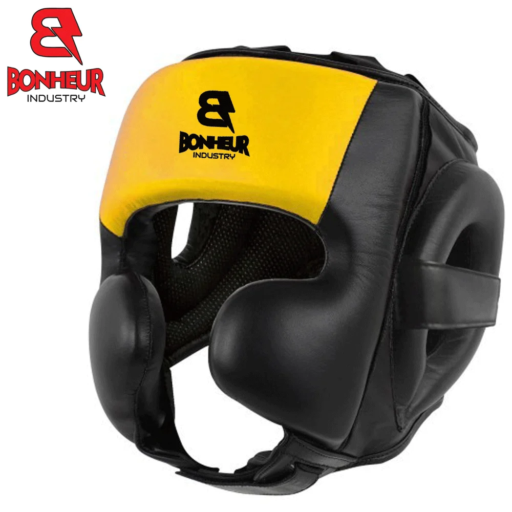 Headguard for Boxing, MMA Training Head Guard with Removable Face Grill Cheeks Ear Mouth Protection Headgear for Muay Thai