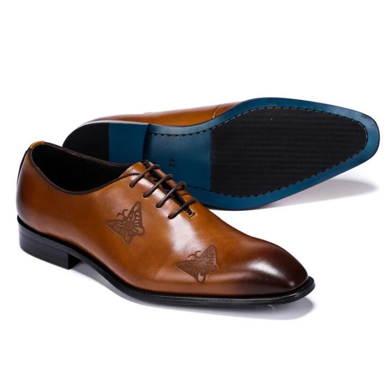 Роскошные Брендовые мужские туфли ручной работы из телячьей кожи классические туфли в итальянском стиле мужские деловые свадебные туфли