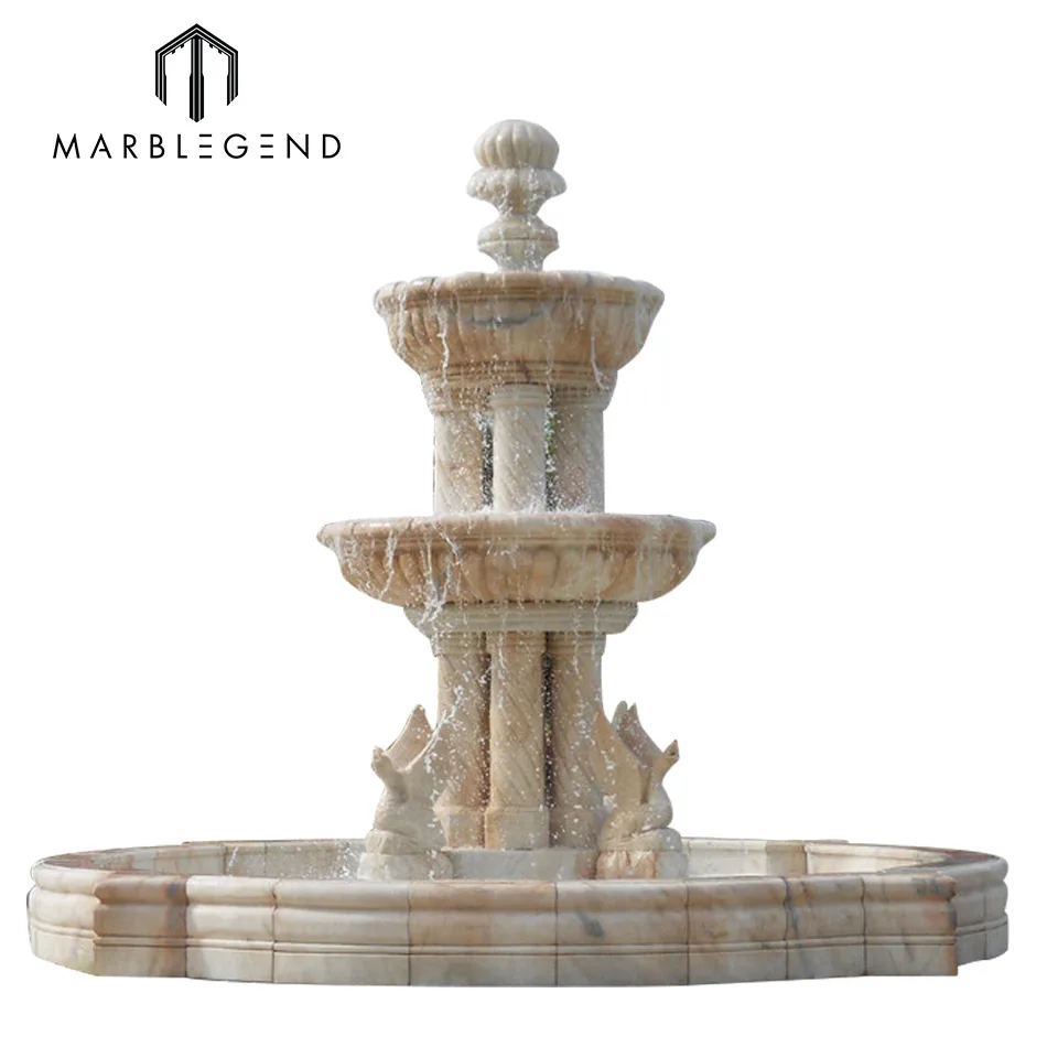 factory price wholesale garden stone fountain product large outdoor China marble water fountain for backyard decor