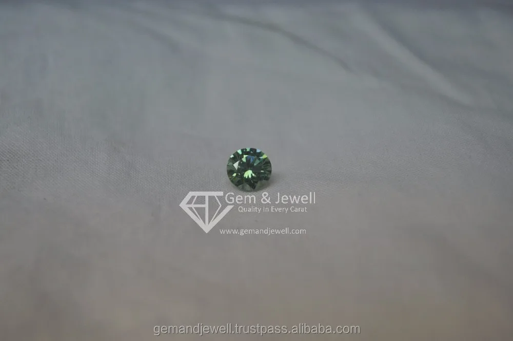 Round Brilliant Cut Green Color MOISSANITE Loose Stone Direct From Manufacturer