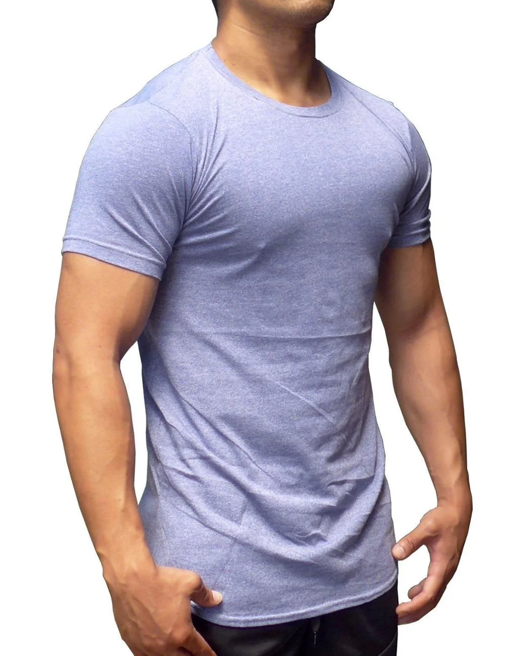 Customized Men Top quality Cotton Curved Hem /Scoop Bottom T Shirt