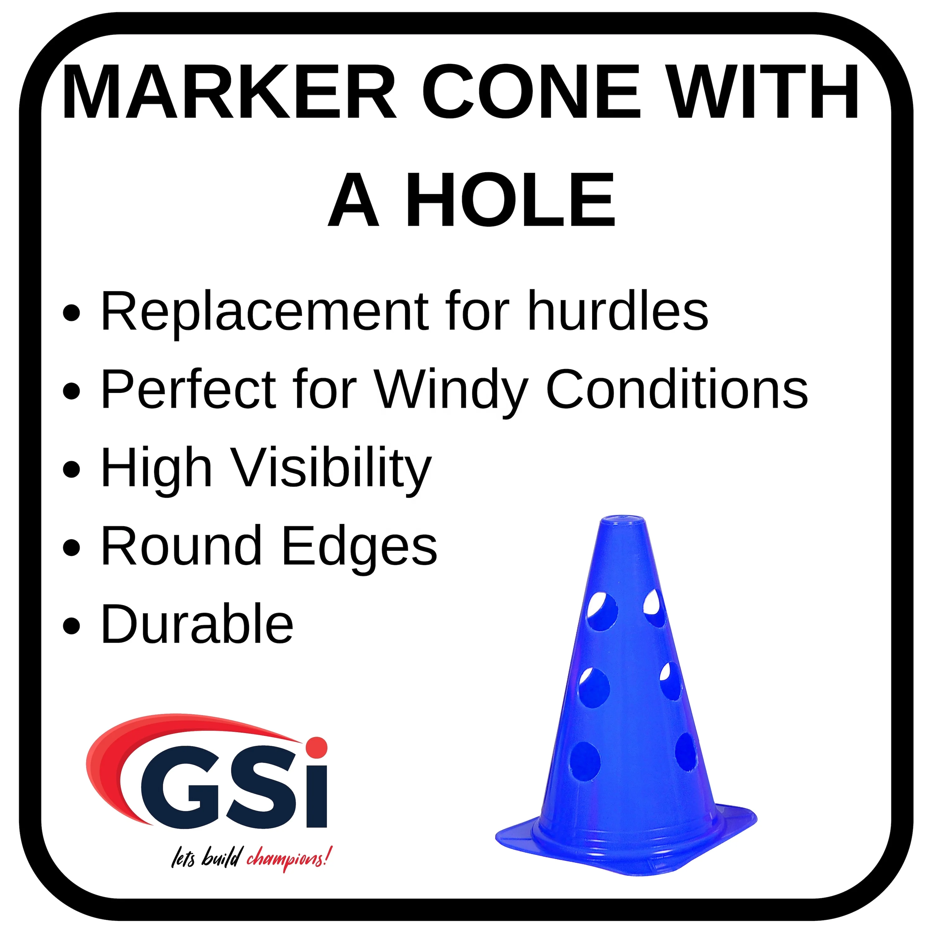 Adjustable Soccer Training Kit Speed Flexible Hurdles Agility Cone 12 inches marker soccer cones with hole for sports training