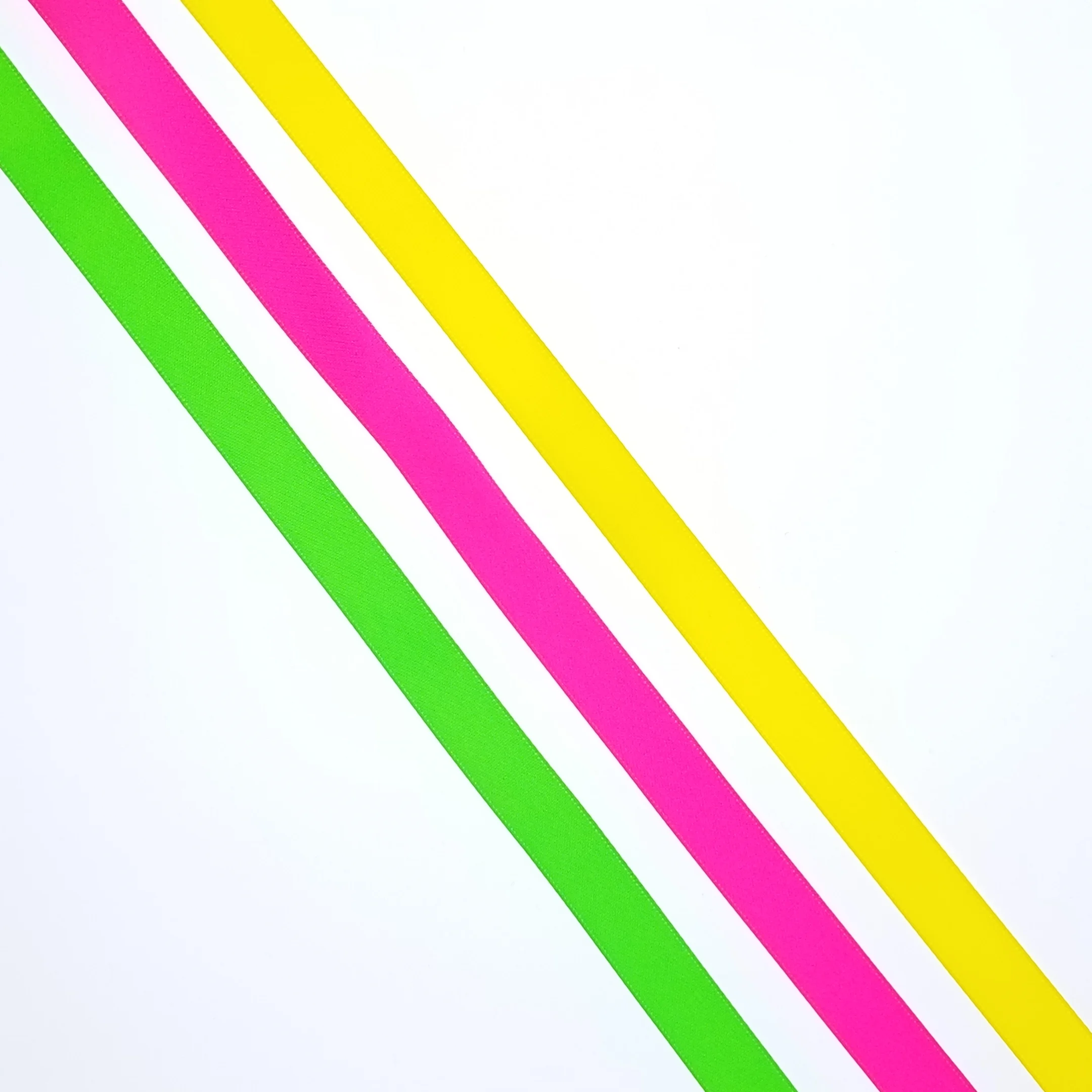 Complacent 2 mm solid neon color ribbon polyester double face satin ribbon string