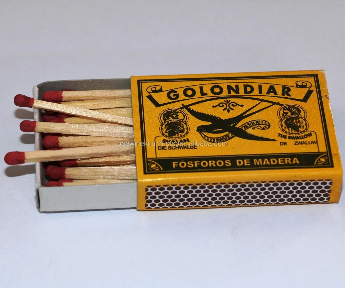 High Quality Safety Matches from India Colorful Printed Logo Paper Wood Cardboard Material for Household Use