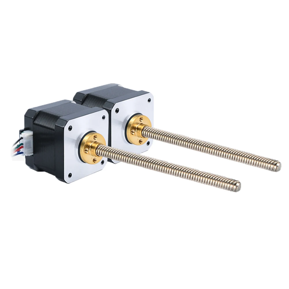 Nema 17 17HS4401S невыпадающий шаговый двигатель с низким уровнем шума, свинцовый винт с винтом T4 T8, линейный двигатель 100-800 мм для 3D-принтера с ЧПУ
