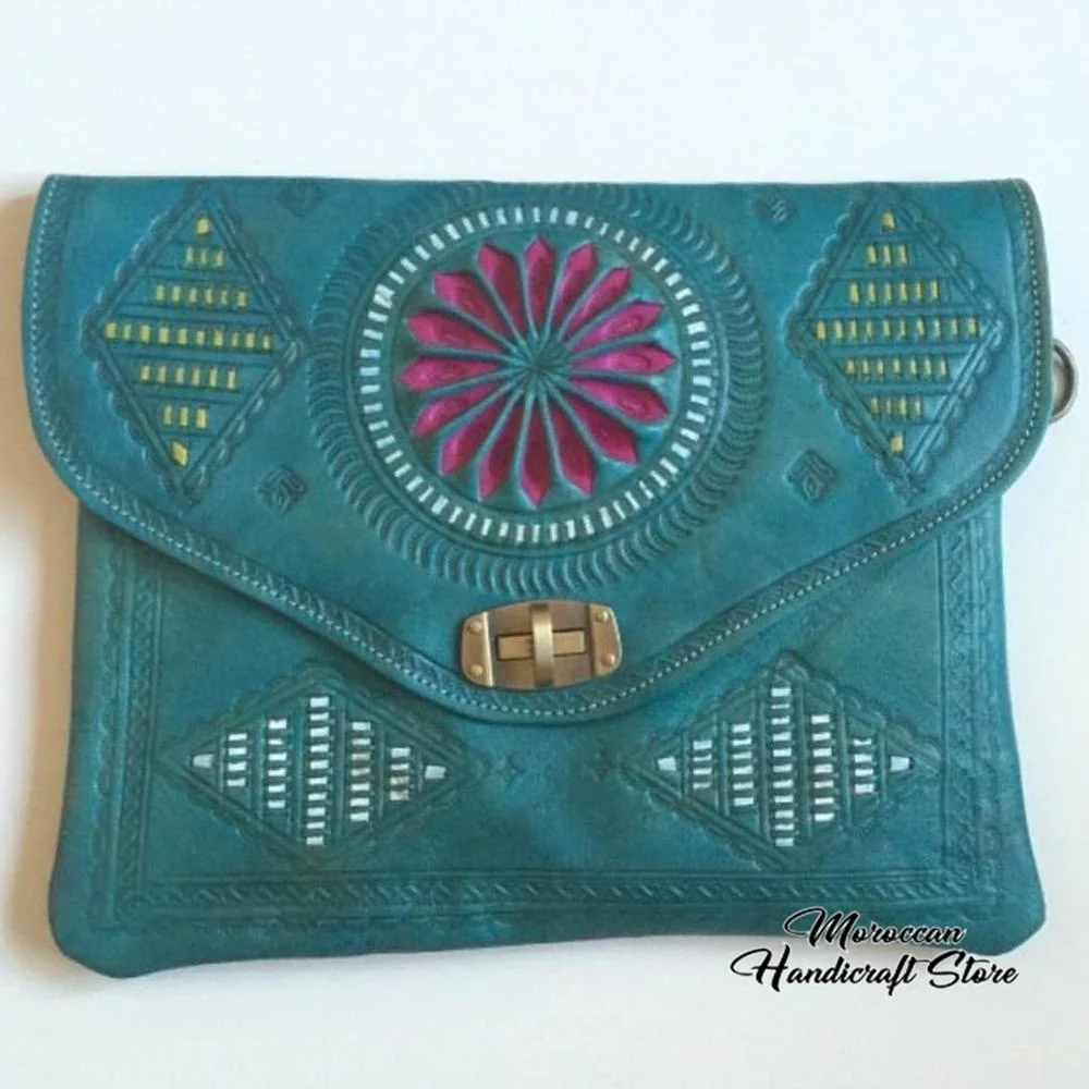 Moroccan Genuine Leather Shoulder Bag for Ladies Handbag at Low Price