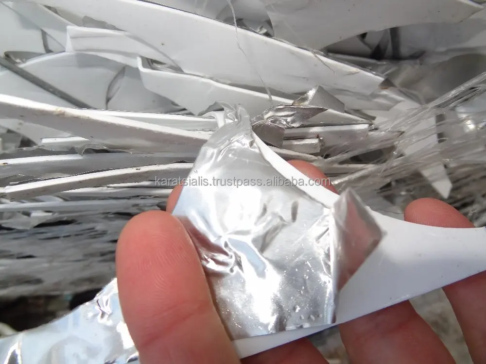 
PP WHITE SHEETS - SKELETON (OFF CUT) WITH ALUMINUM FOIL - LAYER BALES SCRAP - WASTE 