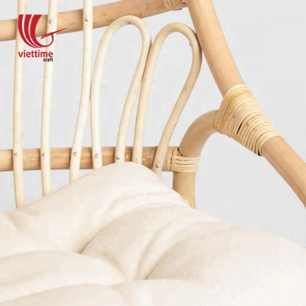 Vietnam wicker rattan indoor egg chair with stand, Rattan Armchair wholesale