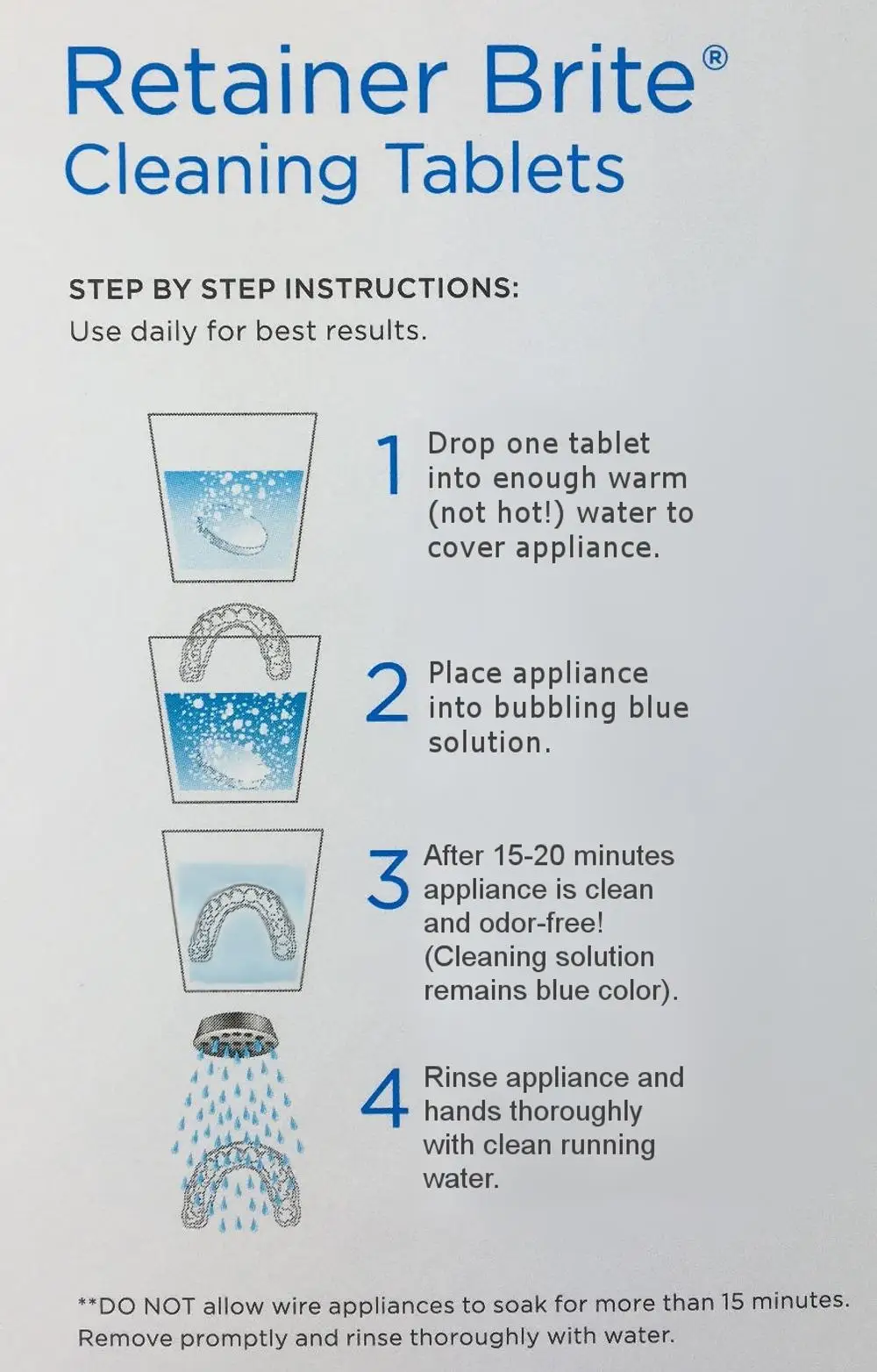 
Dentsply Retainer Brite 96 Tablets 3 Months Supply Teeth Oral care cleaning tablets Retainer Brite 