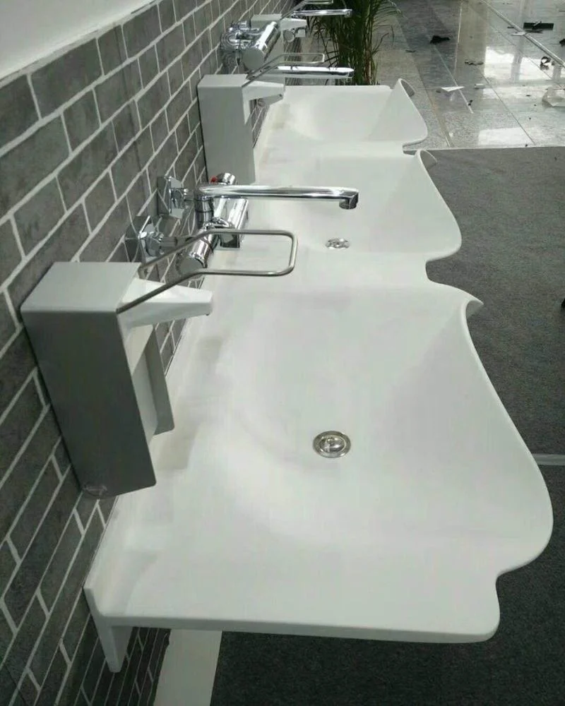 Modern white  Public Bathroom Hospital Hand Washing Sink