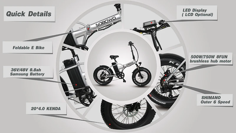 Big power ebike Hot Selling Fat Tire Folding Electric Bike