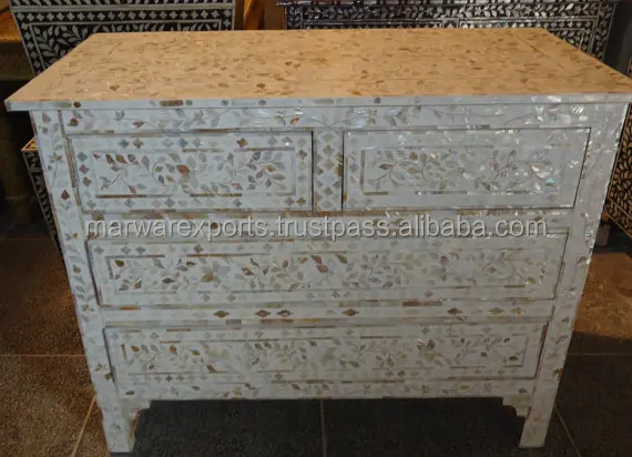 Mother Of Pearl Inlay Chest Of drawrer
