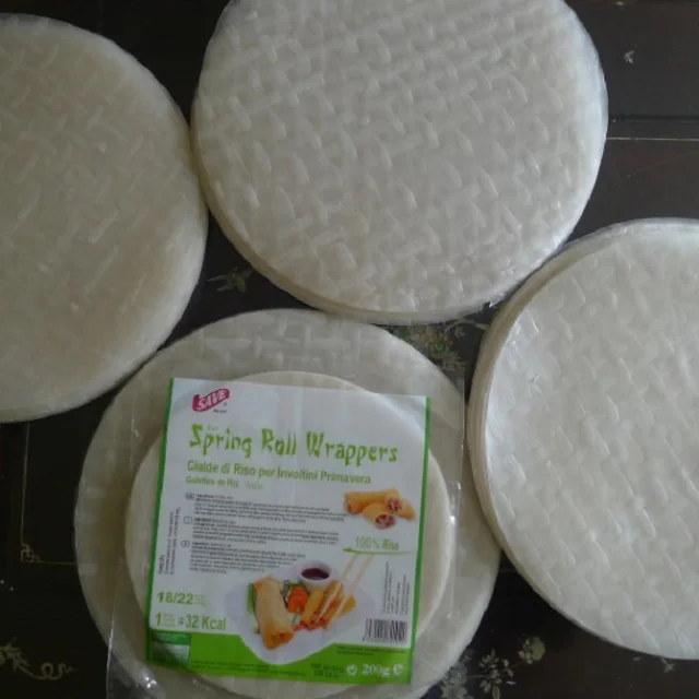 Edible Rice Paper spring roll / wrapping meat, vegetable, shrimp, rice vermicelli for instant eat