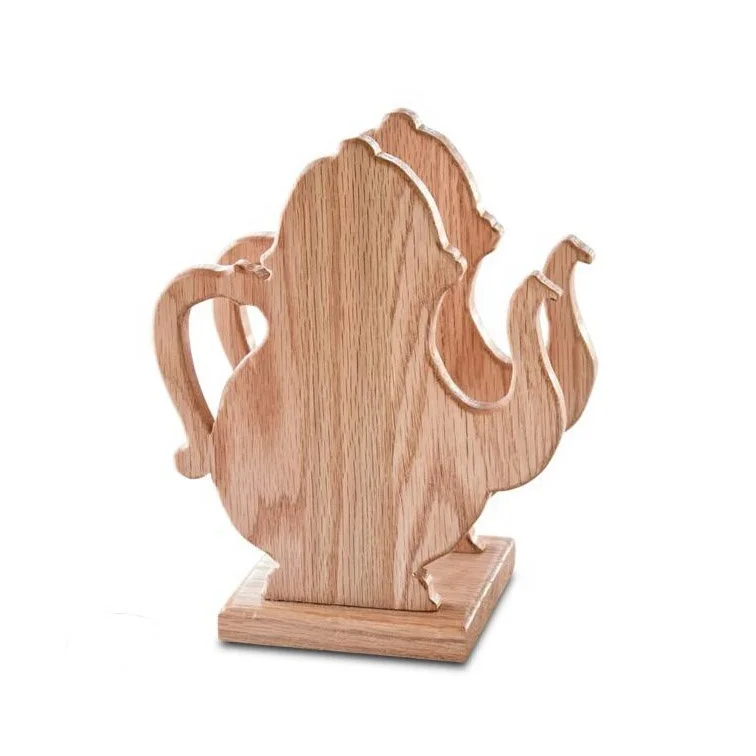 Офисные канцелярские принадлежности настольный органайзер деревянный держатель в форме чайника с буквами для файлов документов